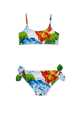 Hydrangea-Print Bikini